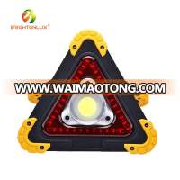 Outdoor Camping Solar/USB Rechargeable Road Flares Emergency Lights COB Warning Light with Power Ban LED Work Light