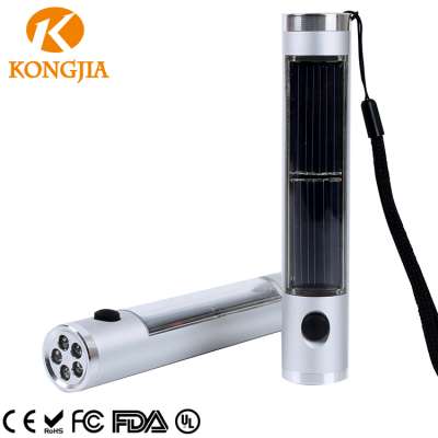 Factory Direct Selling High Quality Outdoor Flashlight With Rechargeable Battery 5 Led Powerful Solar Flashlight