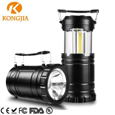 NHKJ Portable LED Camping Lantern and Flashlight with AA Batteries, Survival Light for Camping, Hiking, Reading