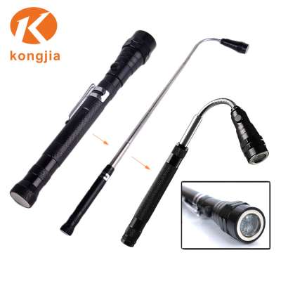 NHKJ 3 Led Flexible Extensible Magnetic Work Light Telescopic Pick Up Tool Led Flashlight Magnetic Base Light