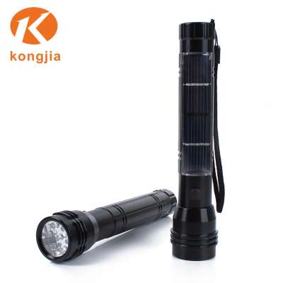 Emergency Mobile Power Bank Charger Slot Flashlight 7 Led Solar Torch with Radio